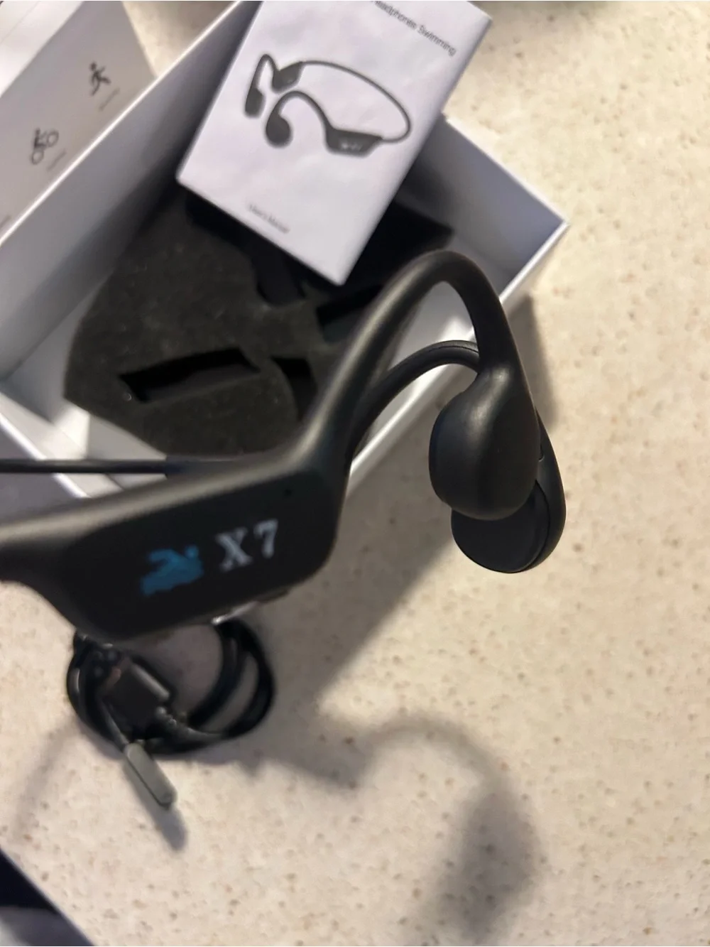 Open Ear Bone Conduction Headphones - Black